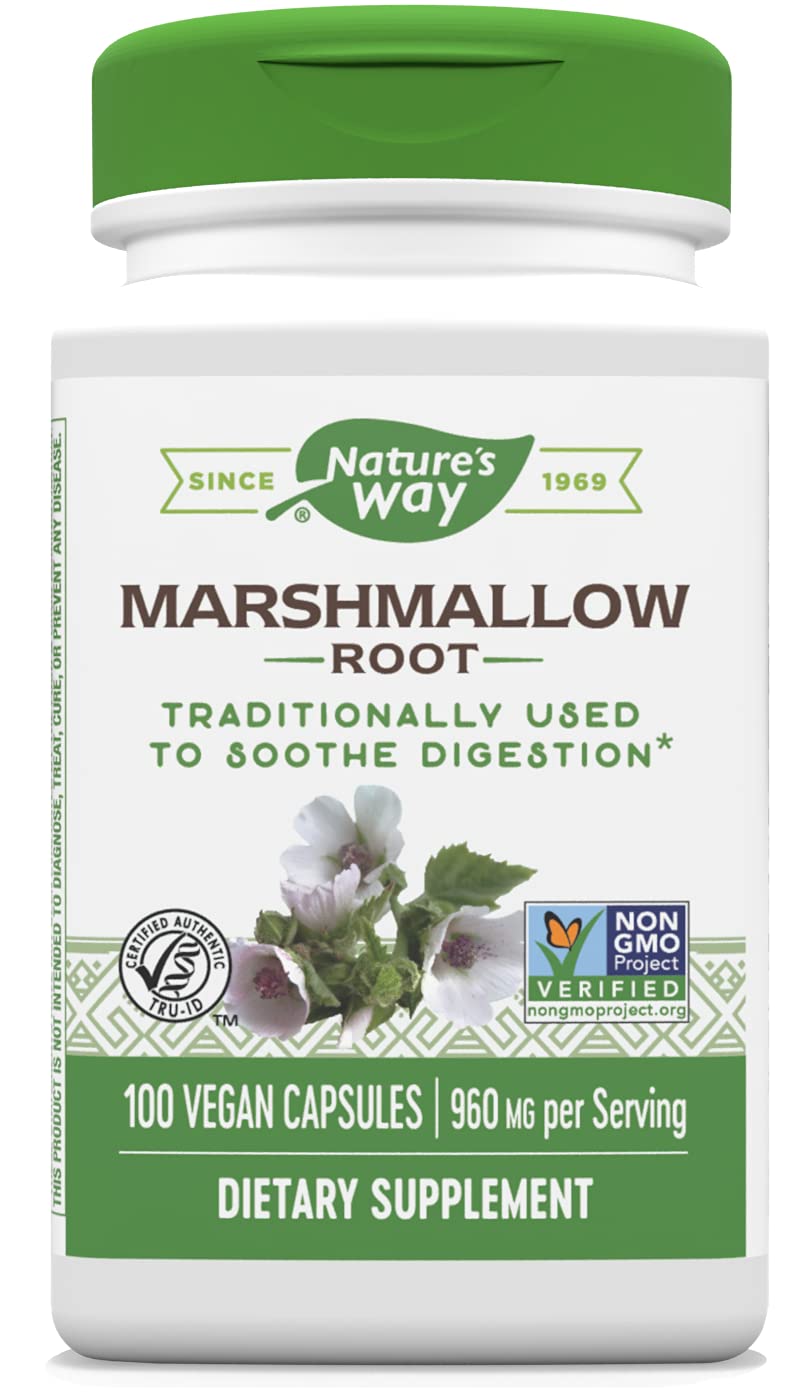 Nature's Way Marshmallow Root 480mg - 100 Vegetarian Capsules