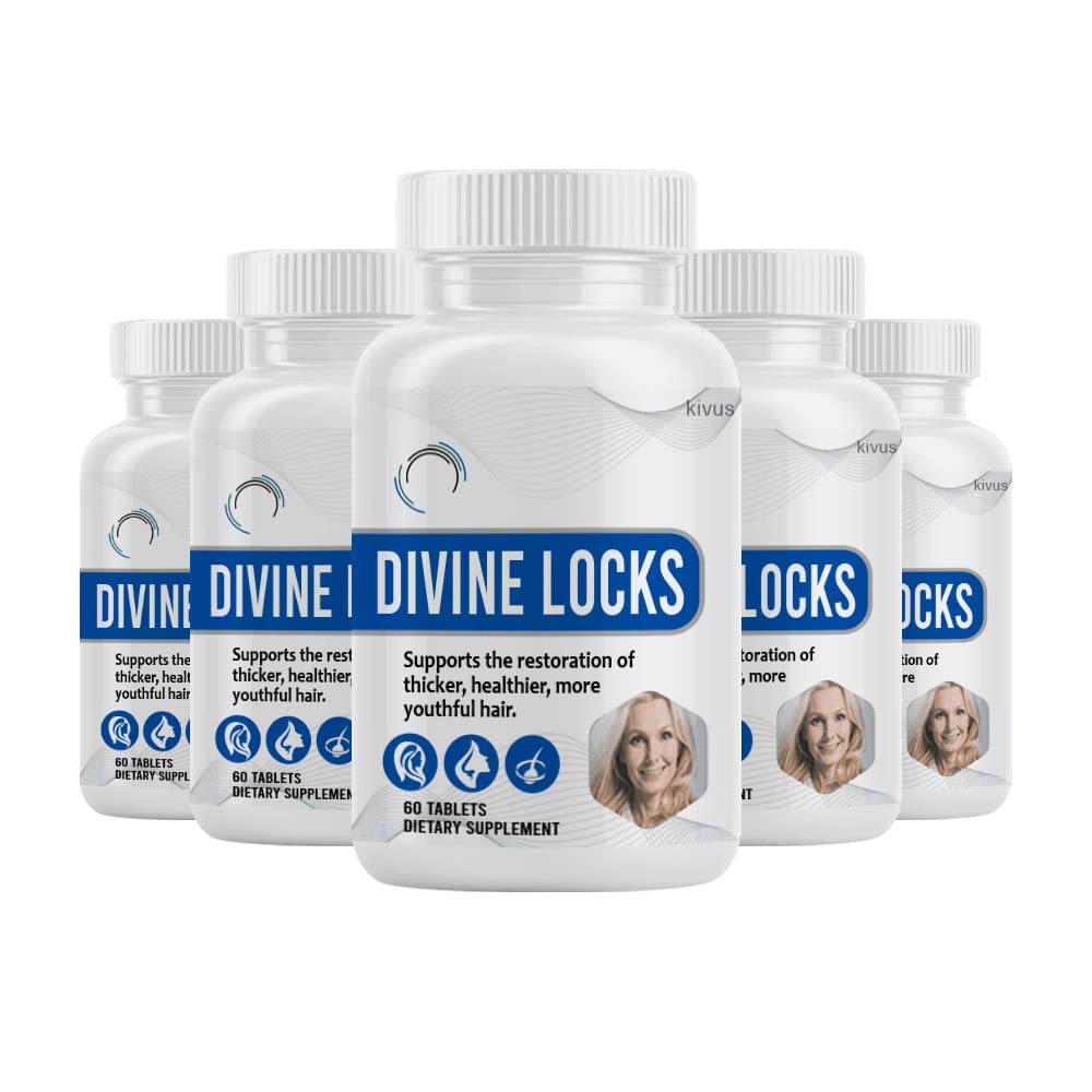 kivus Divine Locks Hair Supplement - 5 Pack (300 Capsules)