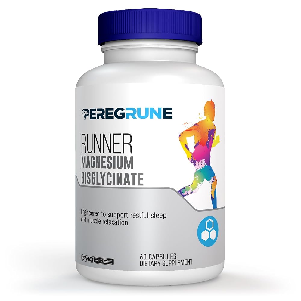 PEREGRUNE Magnesium Bisglycinate 200 mg for Runners - 60 Capsules