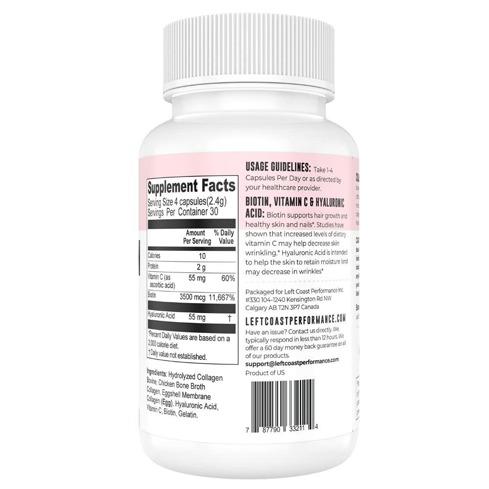 Left Coast Performance Multi Collagen Powder with Biotin