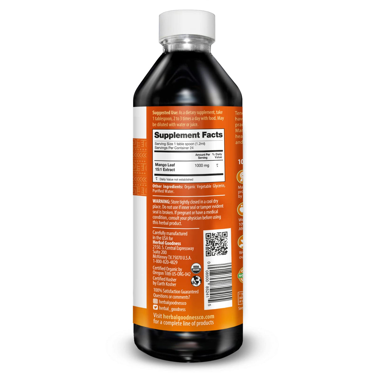 Herbal Goodness Organic Mango Leaf Extract Liquid - 1 fl oz - image 3