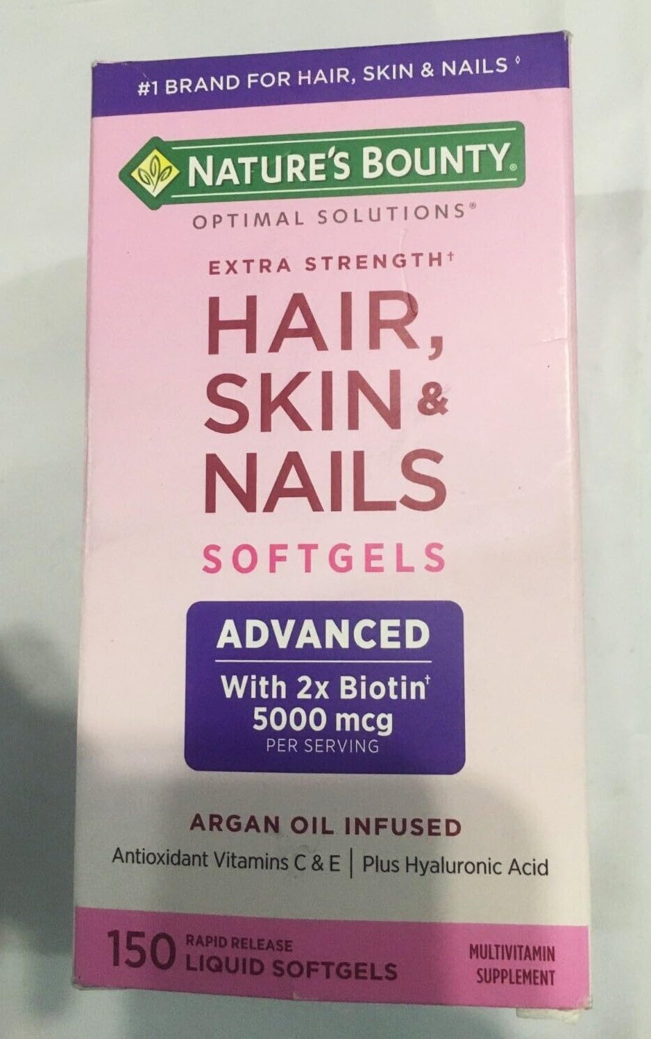 Nature's Bounty Optimal Solutions Extra Strength Hair Skin & Nails
