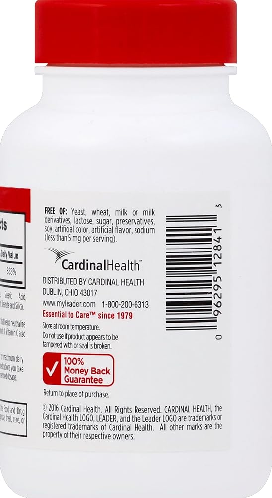 Leader Vitamin C 500mg Tablets for Immune Support - 500 Count - image 3