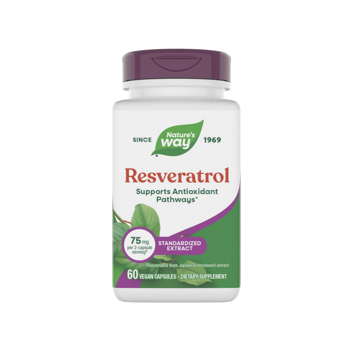 Nature's Way Resveratrol Antioxidant Support - 60 Capsules