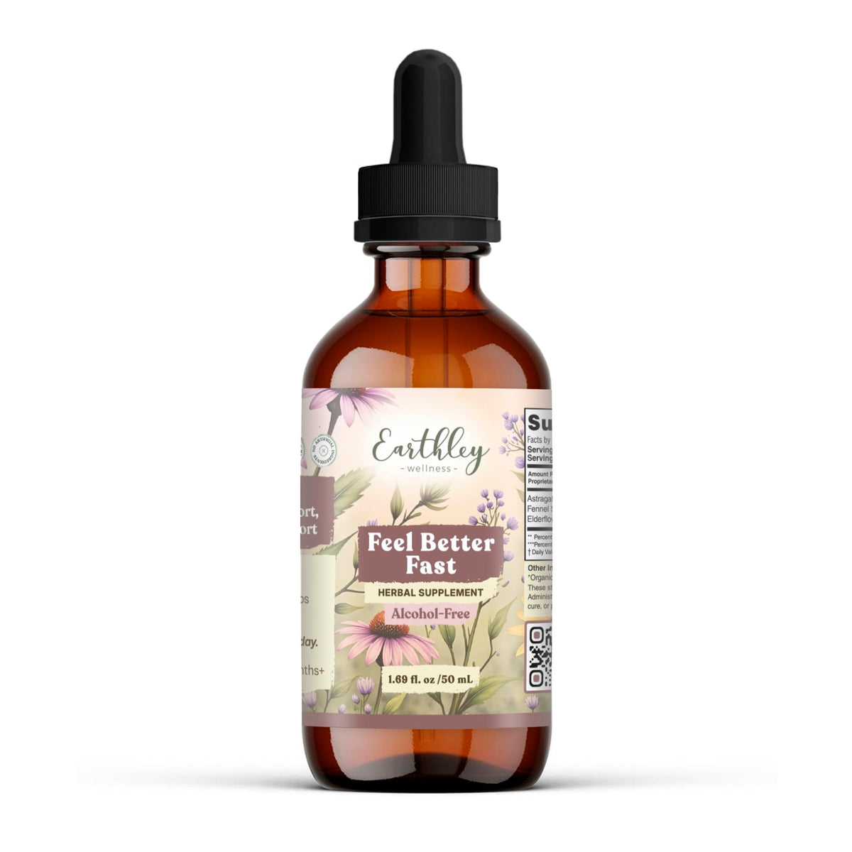 Earthley Wellness Feel Better Fast Herbal Supplement - 1.69 Fl Oz