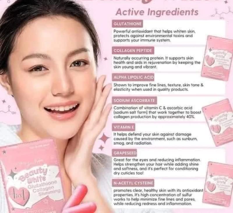 You Glow Babe Beauty White Glutathione 4 in 1 - 60 Capsules - image 3
