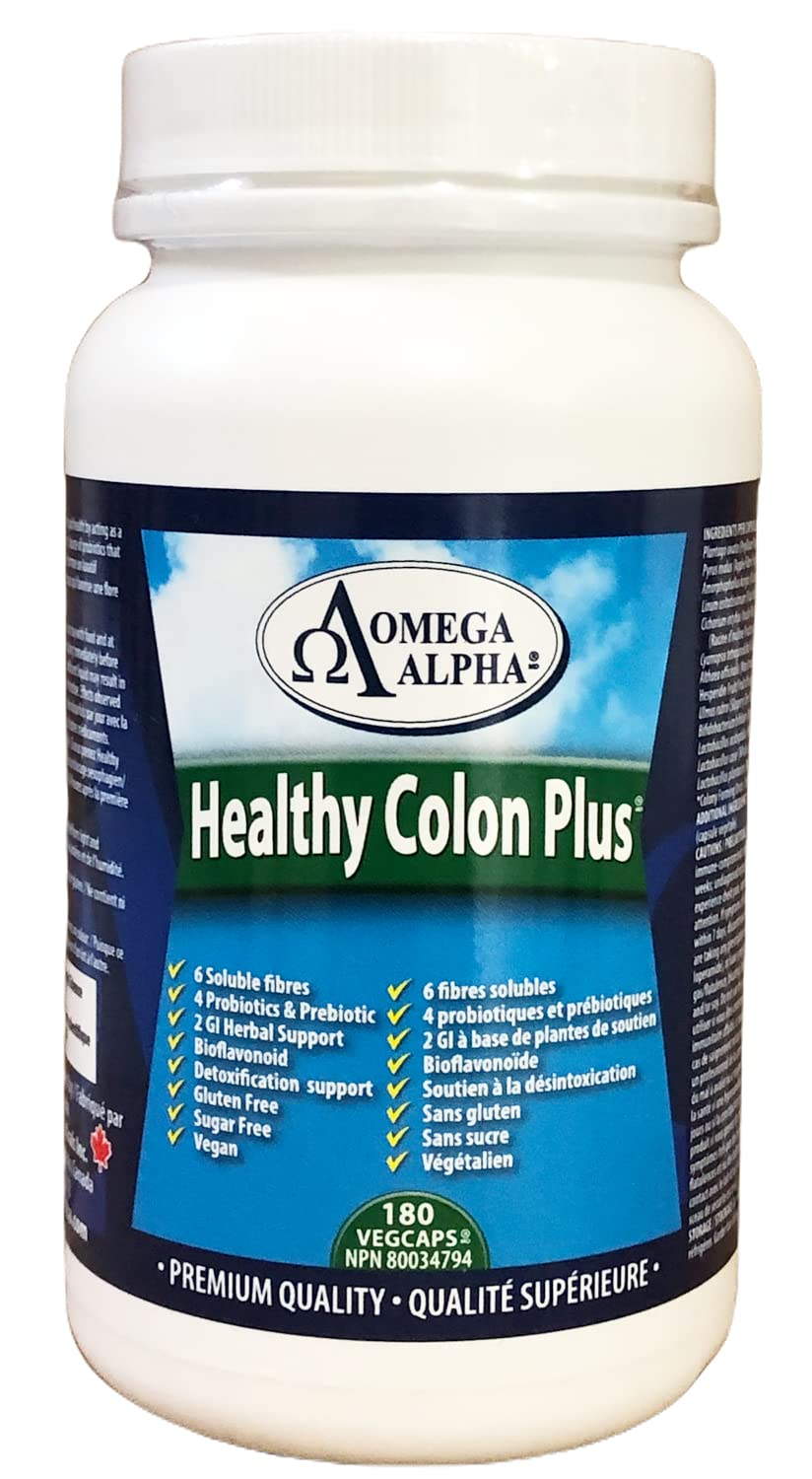 Omega Alpha Healthy Colon Plus - 180 Vegetarian Capsules