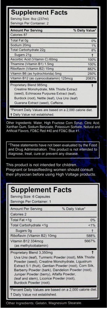 High Voltage Detox Double Flush Blueberry Liquid & Capsules - 2 Piece Set - image 3