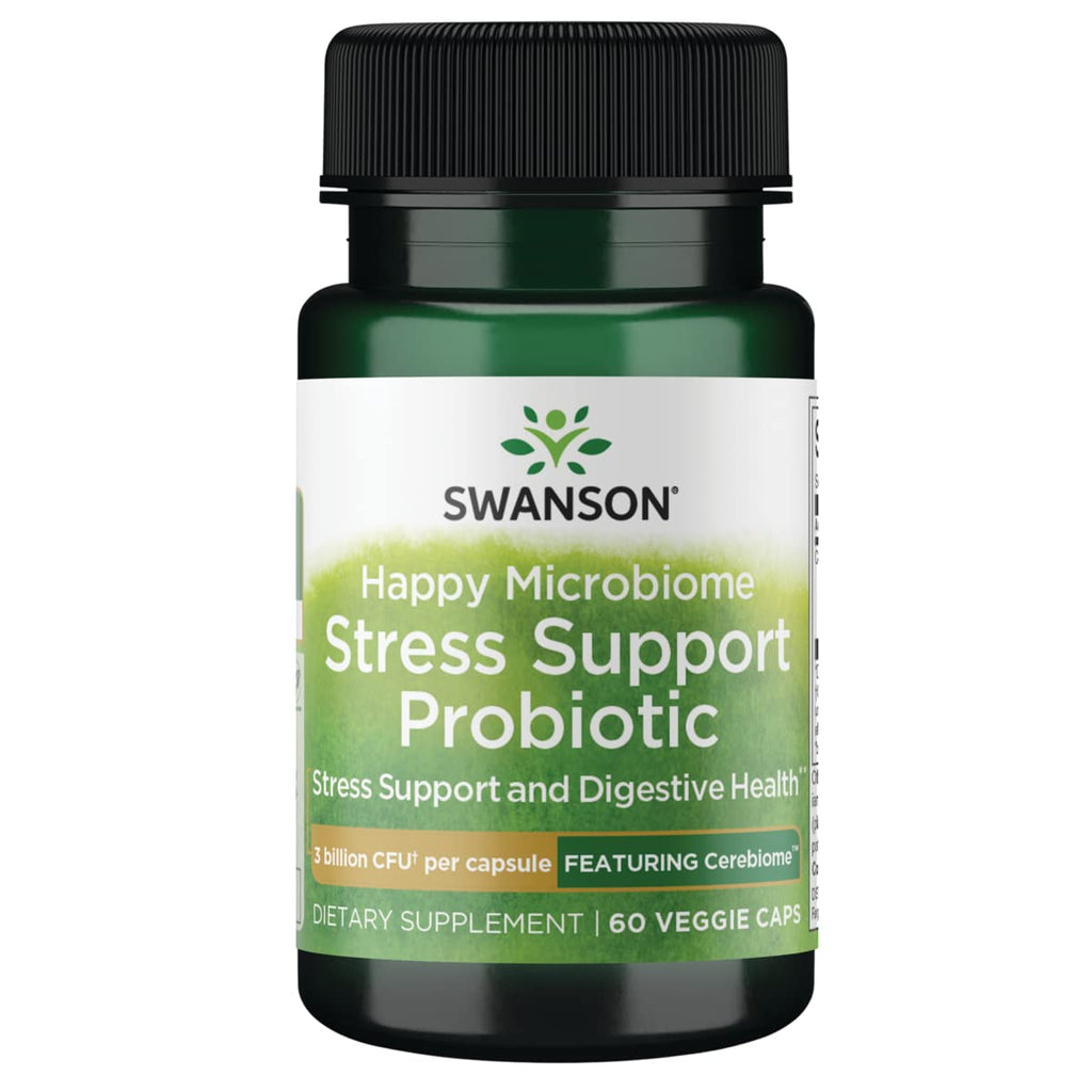 Swanson Stress Support Probiotic with Cerebiome - 60 Vegetarian Capsules