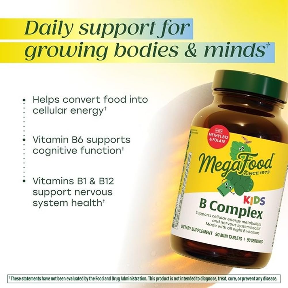 MegaFood Kids Vitamin B Complex Cellular Energy Support - 90 Tablets - image 4