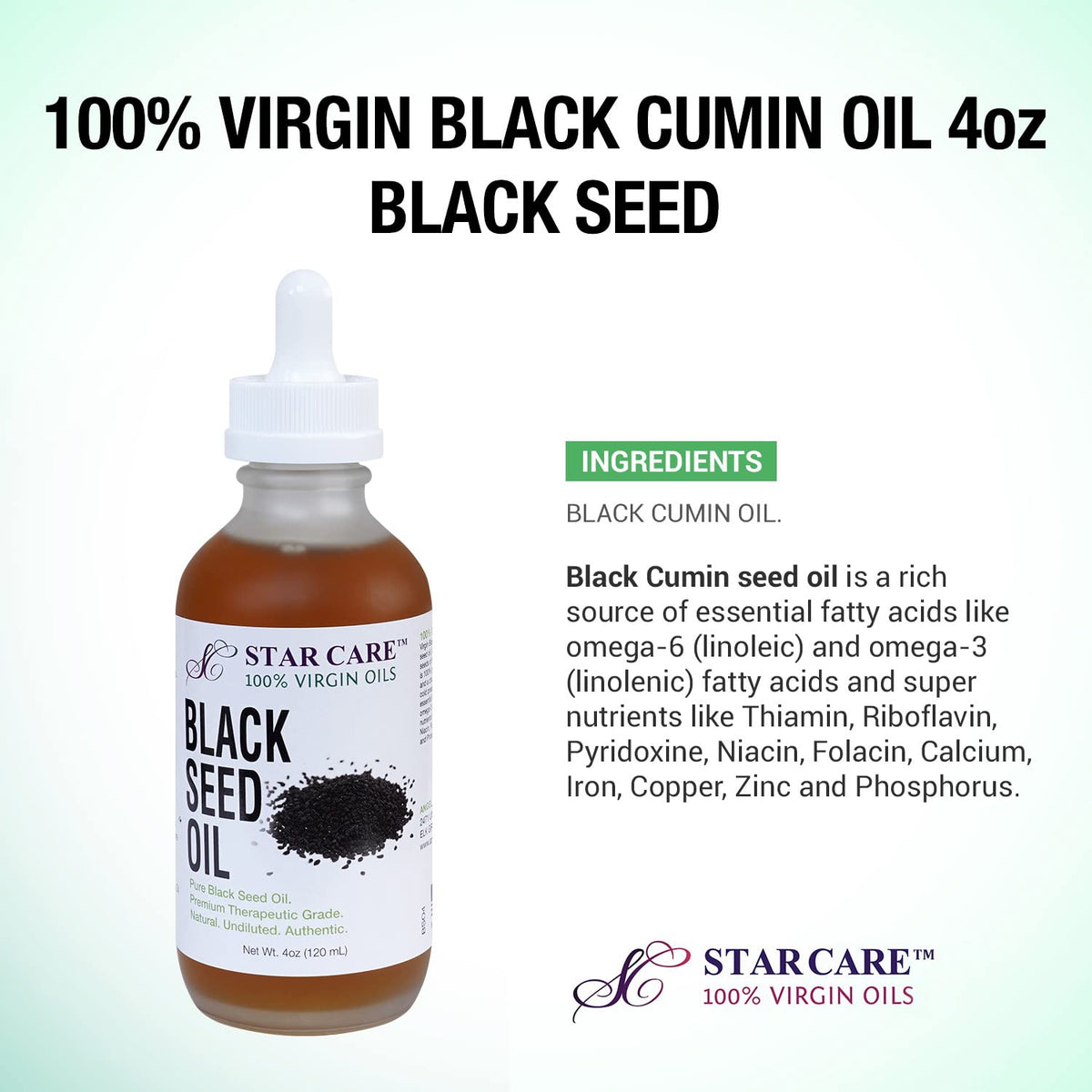 STAR CARE 100% Virgin Black Seed Oil - 4 Fl Oz - image 6