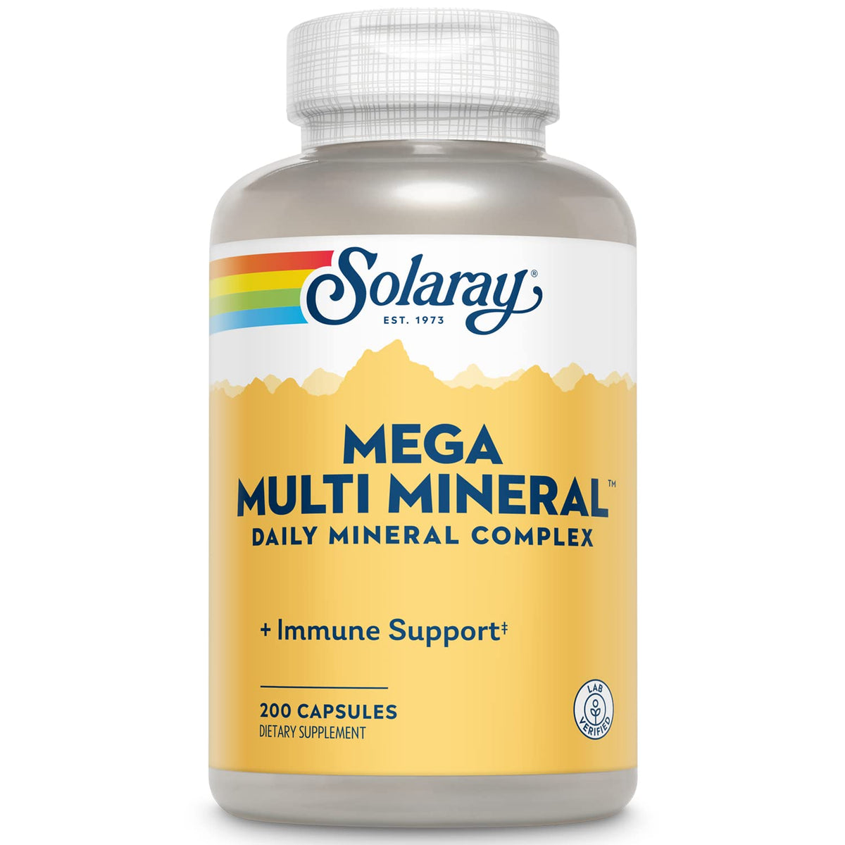 SOLARAY Mega Multi Mineral with Iron - 200 Capsules