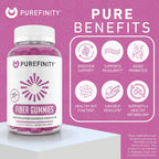 PUREFINITY Fiber Gummies with Inulin FOS from Chicory Root - 60 Count - image 3