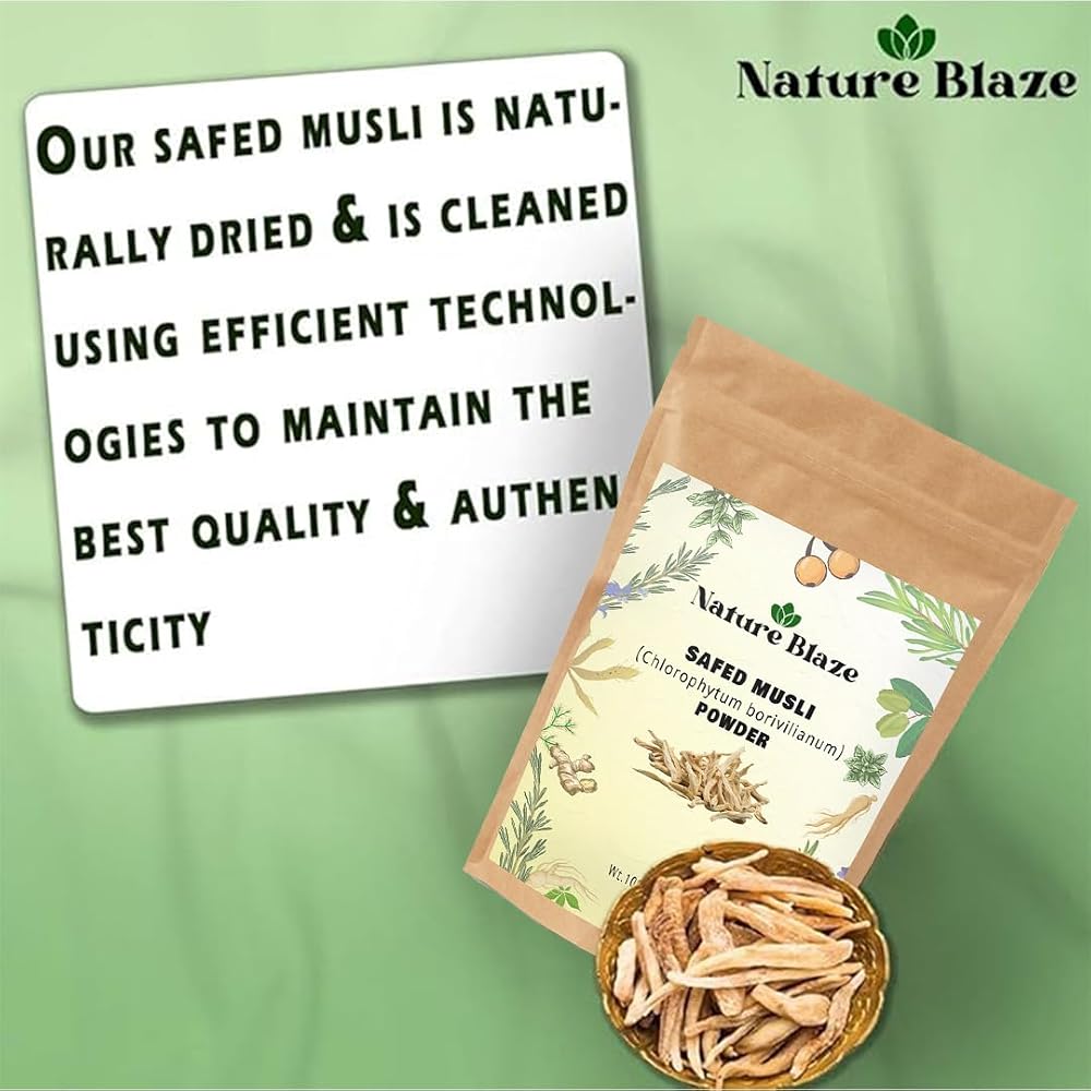 Nature Blaze Pure and Natural Safed Musli Powder - 200g - image 5
