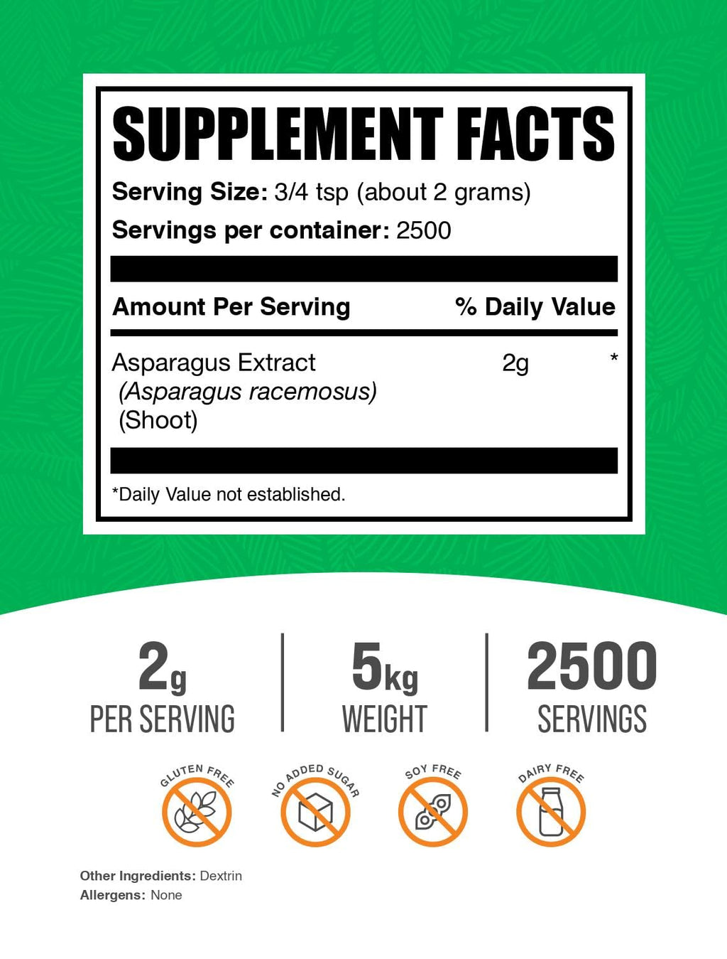 BulkSupplements.com Asparagus Extract Powder