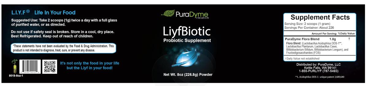 PuraDyme LiyfBiotic Probiotic Powder - 8 oz - image 2