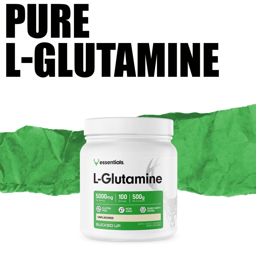 Bucked Up L-Glutamine 500g Powder, Unflavored - 100 Servings - image 3