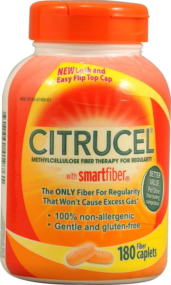 Citrucel Methylcellulose Fiber Caplets - 180 Count