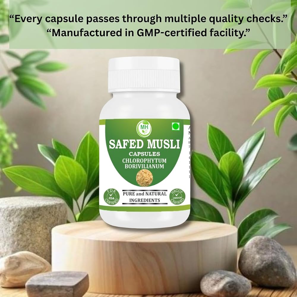 Morsan Healthcare Safed Musli 500 mg - 60 Vegetarian Capsules - image 5