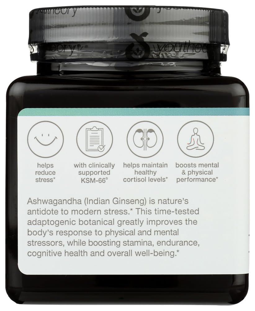 Youtheory Ashwagandha Dietary Supplement Stress Relief - 60 Vegetarian Capsules - image 2