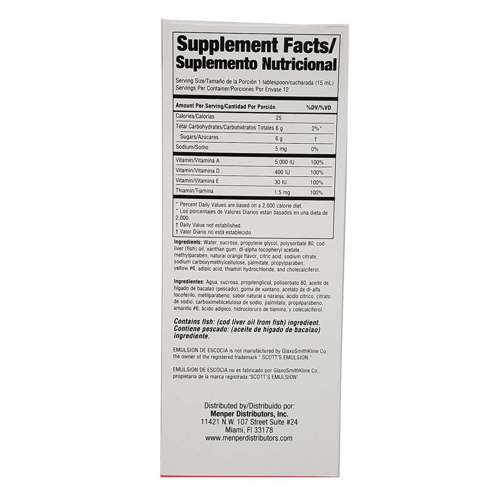 Menper Emulsion De Escocia Orange Cod Liver Oil - 2 Pack - image 3