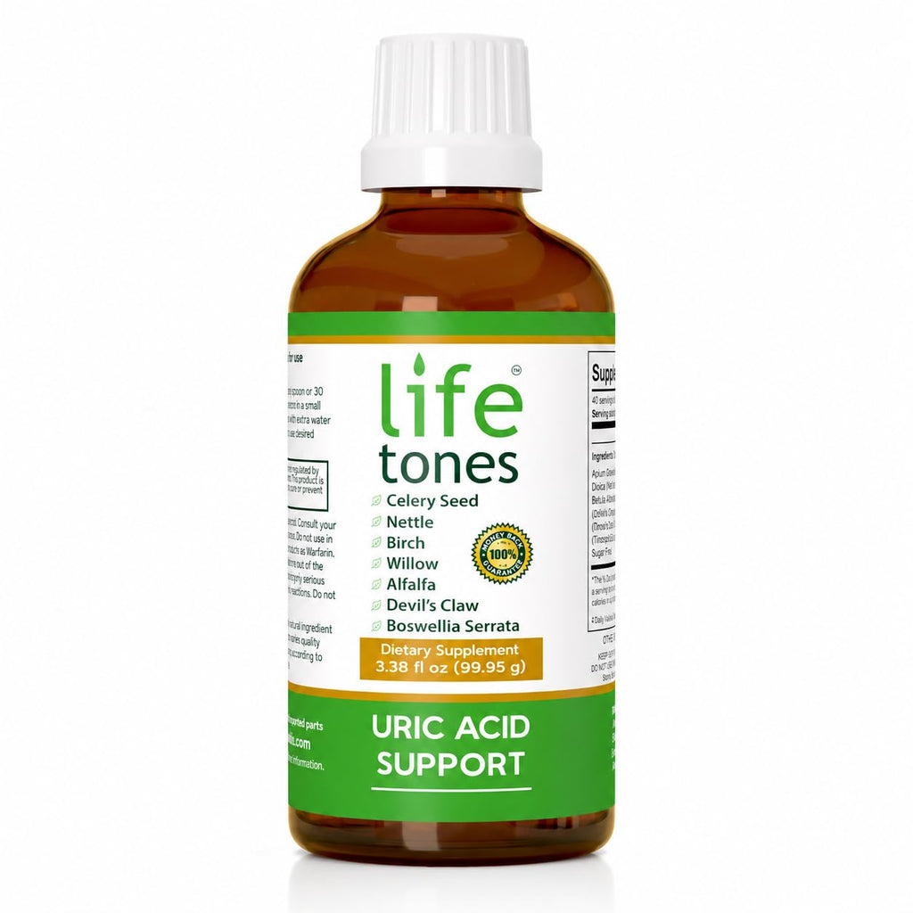 Life Tones Uric Acid Support 7-Herb Liquid Tincture - 3.38 fl oz
