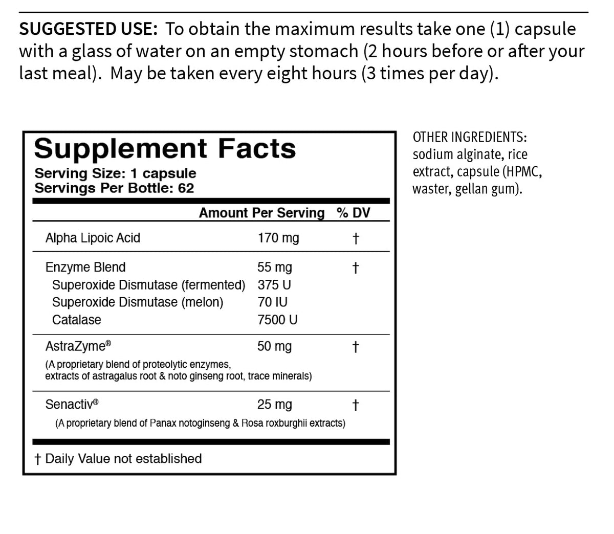 USAEnzymes YOUTHXYM 62 Delayed Release Vegetarian Capsules - image 2