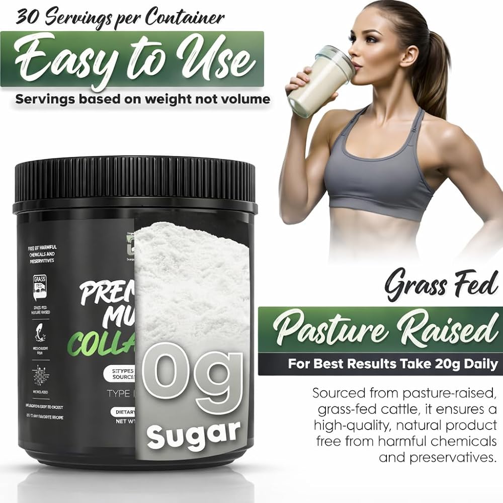 Impact Total Fitness Multi Collagen Peptides Powder - 30 Servings - image 5