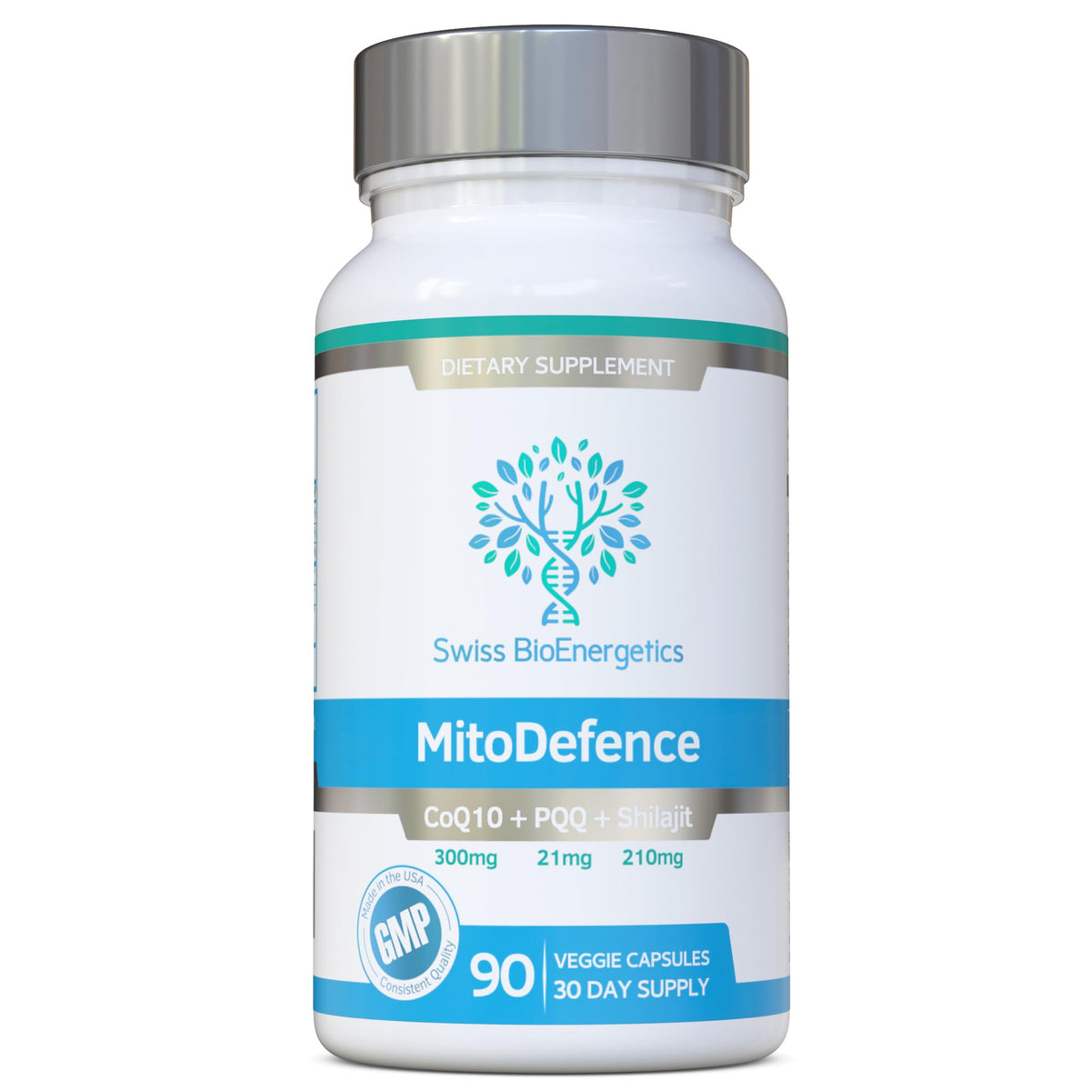Swiss BioEnergetics MitoDefence CoQ10 300mg with PQQ - 90 Capsules