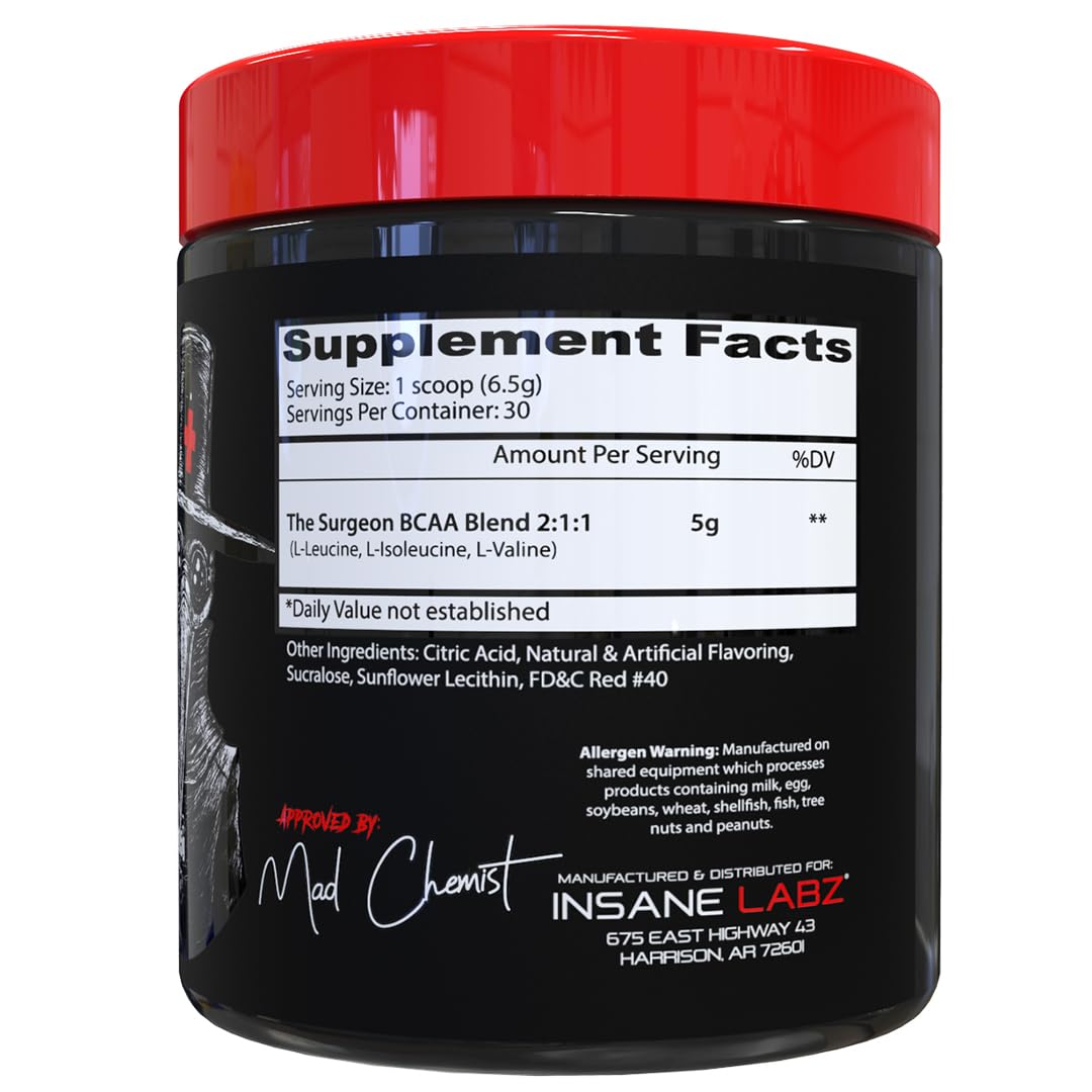 Insane Labz The Surgeon BCAA Recovery Powder - 30 Servings - image 3