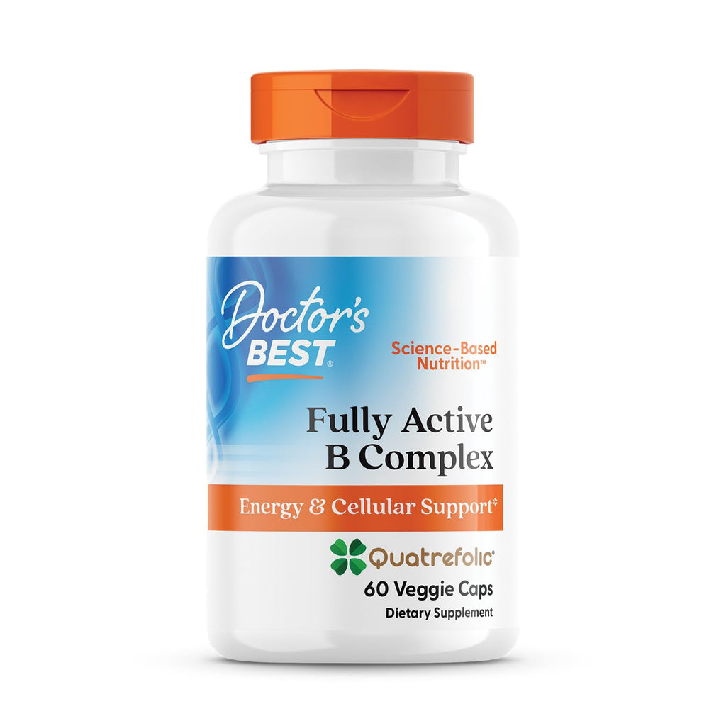 Doctor's BEST Fully Active Vitamin B Complex - 60 Vegetarian Capsules