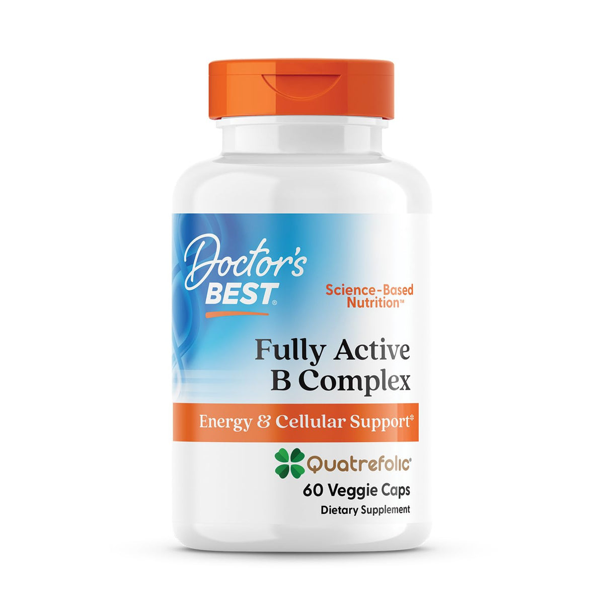 Doctor's BEST Fully Active Vitamin B Complex - 60 Vegetarian Capsules