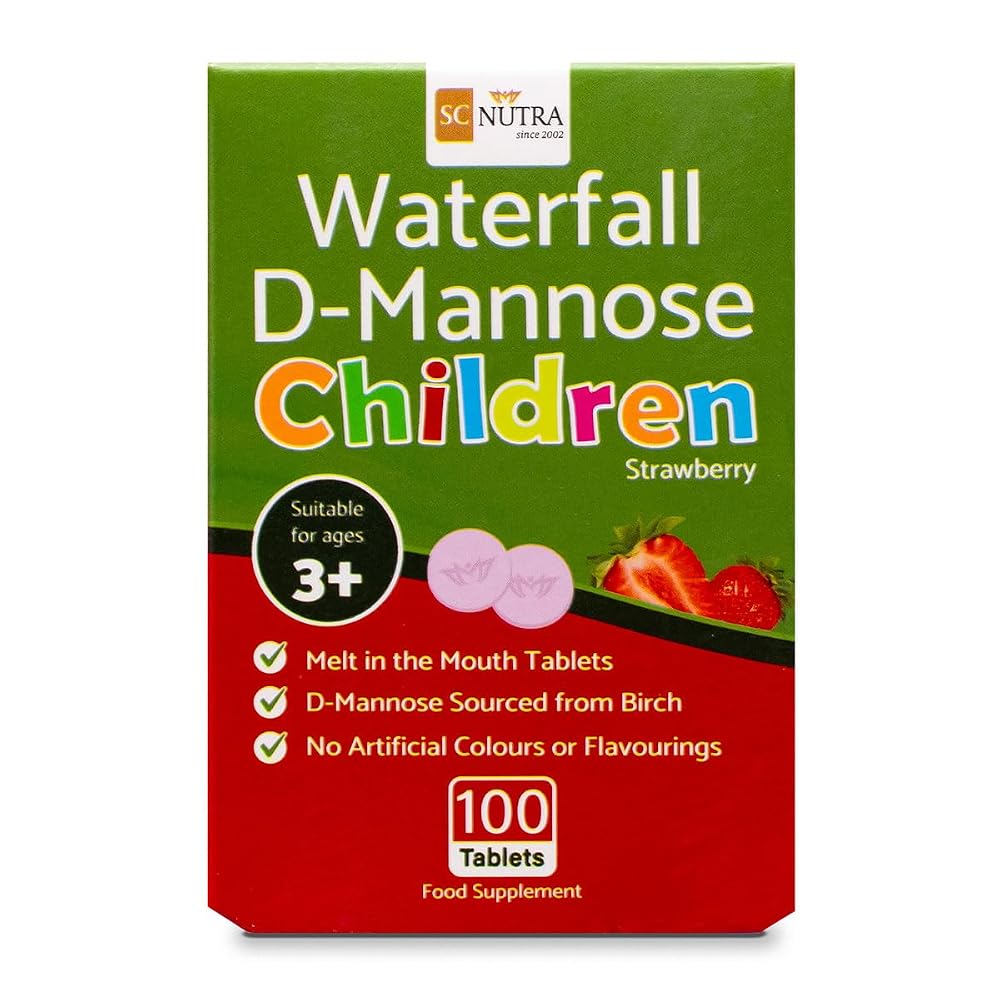 Sweet Cures Waterfall D-Mannose Children Strawberry Tablets - 100 Count
