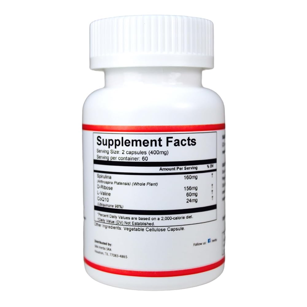Herbs SRA EnergyPlus+ Natural Energy Support - 120 Vegetarian Capsules - image 2