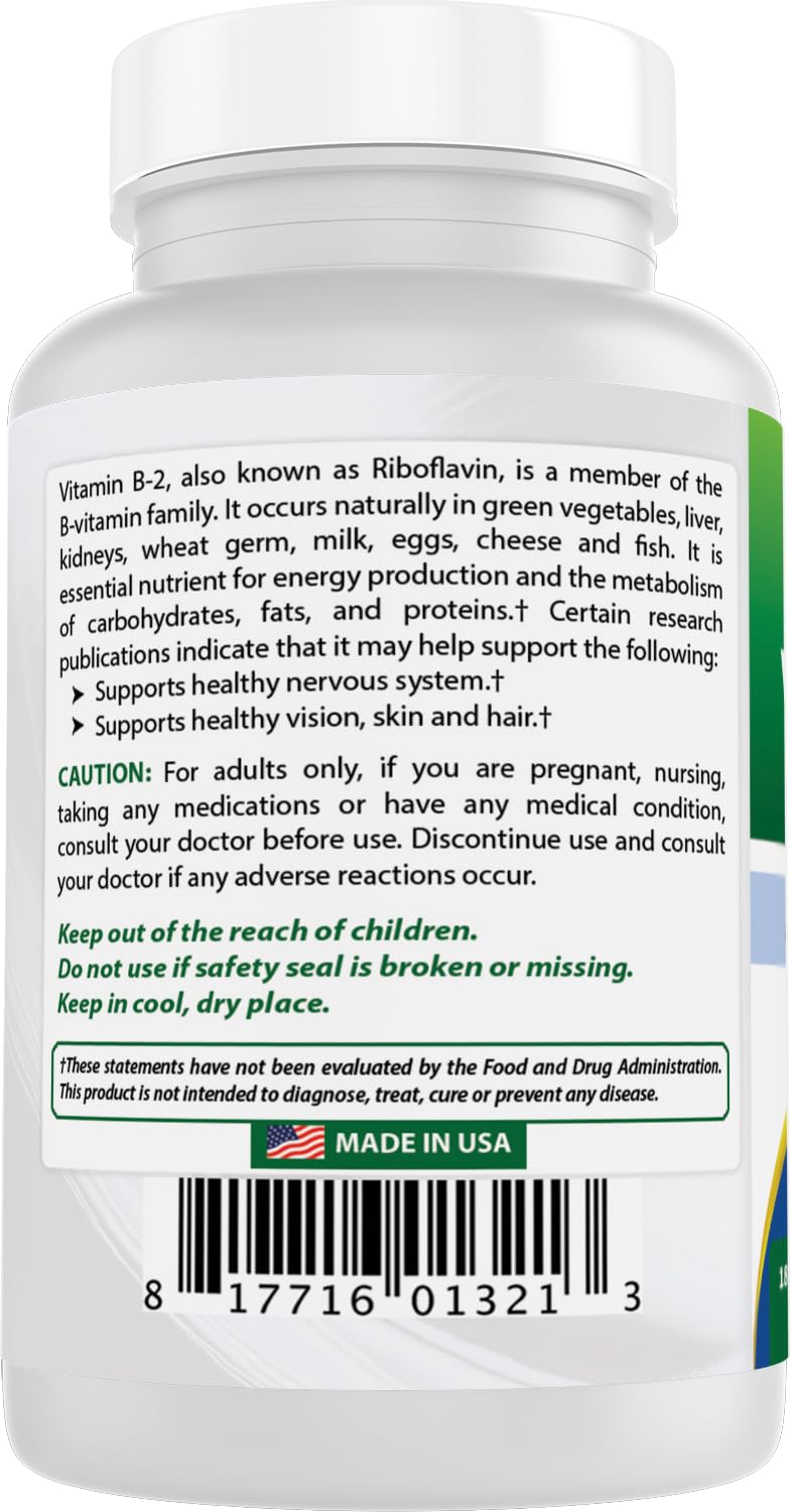 Best Naturals Vitamin B2 (Riboflavin) 100 mg - 180 Tablets - image 7
