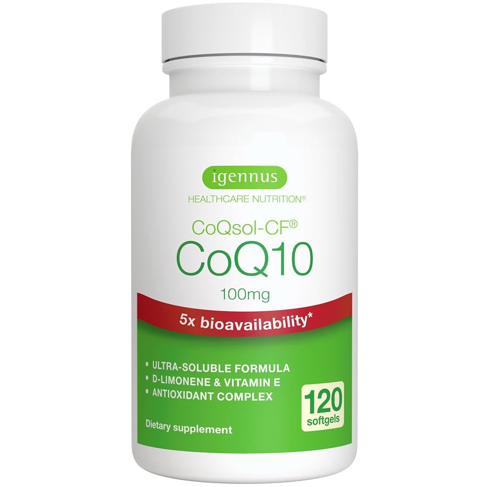Igennus Advanced CoQSol CoQ10 100mg High Absorption - 120 Softgels