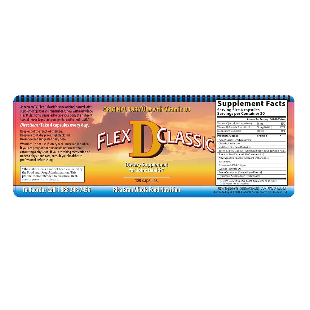 Flex D Classic Joint Supplement with Vitamin D3 - 120 Capsules - image 2