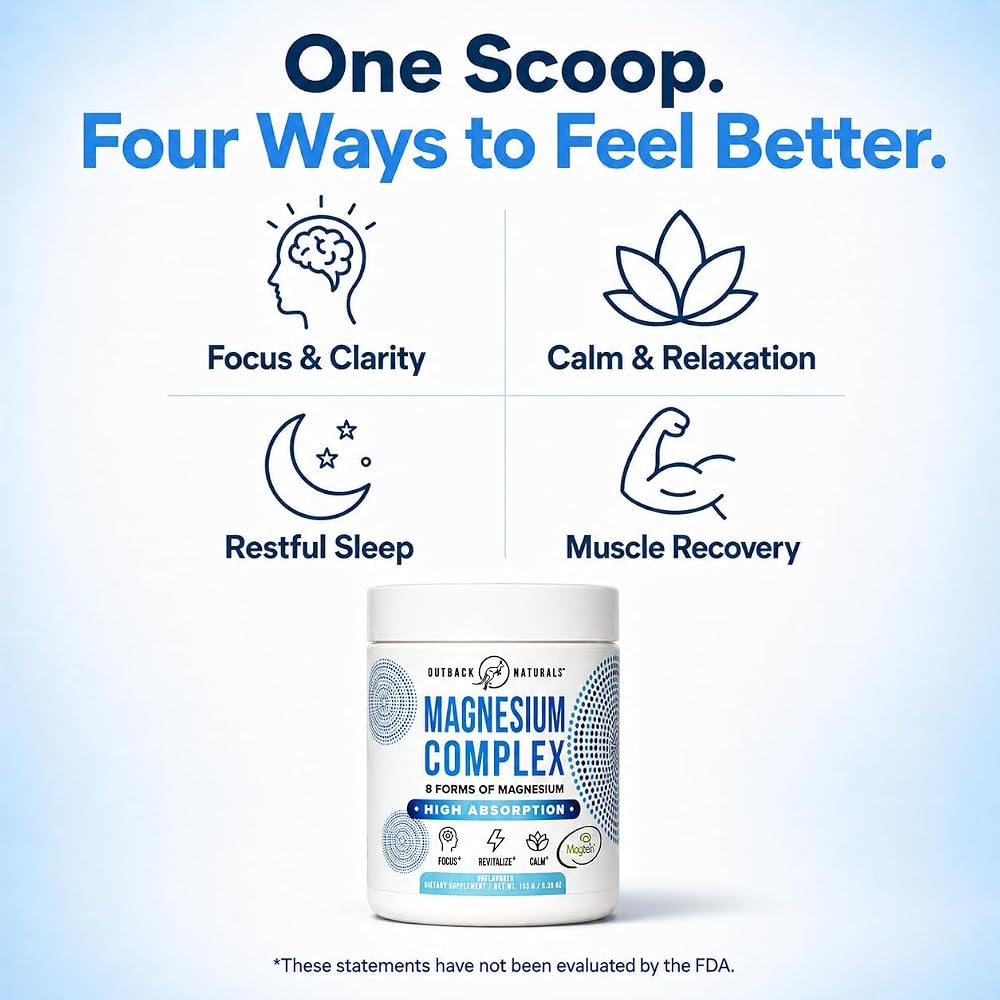 Outback Naturals Magnesium Complex Powder Brain Health - 30 Servings - image 5