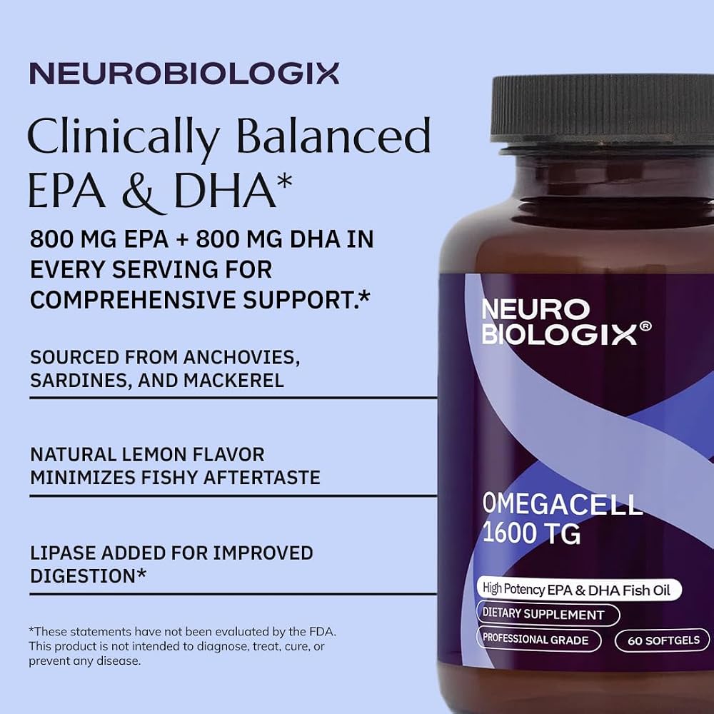 Neurobiologix OmegaCell 1600 TG Omega-3 Fish Oil - 60 Softgels - image 4