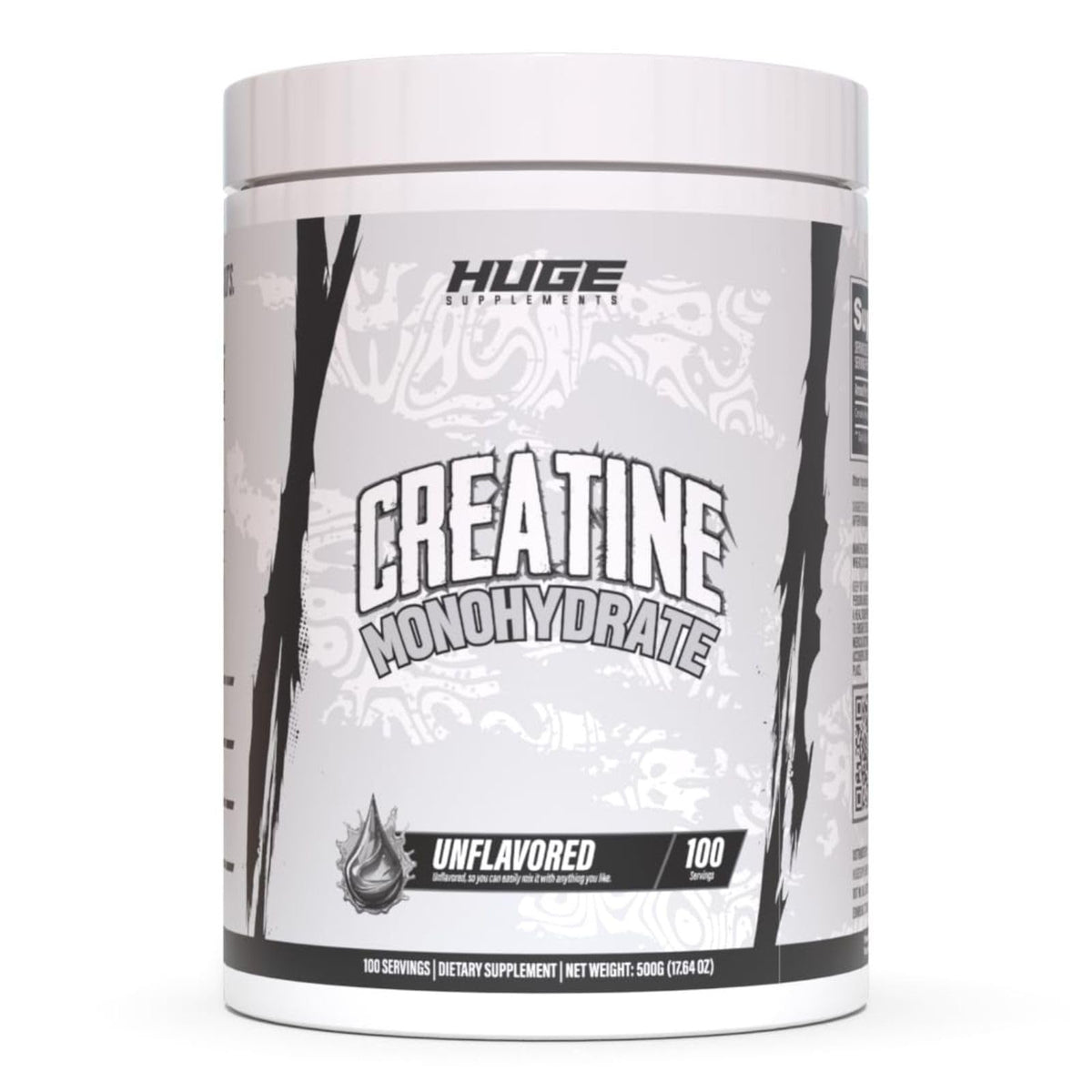 Huge Supplements Pure Micronized Creatine Monohydrate Powder - 500g