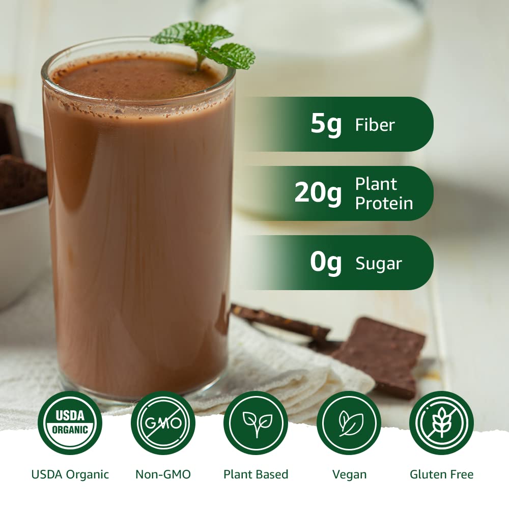 Opportuniteas Organic Plant Based Chocolate Protein Powder - 1 lb - image 3