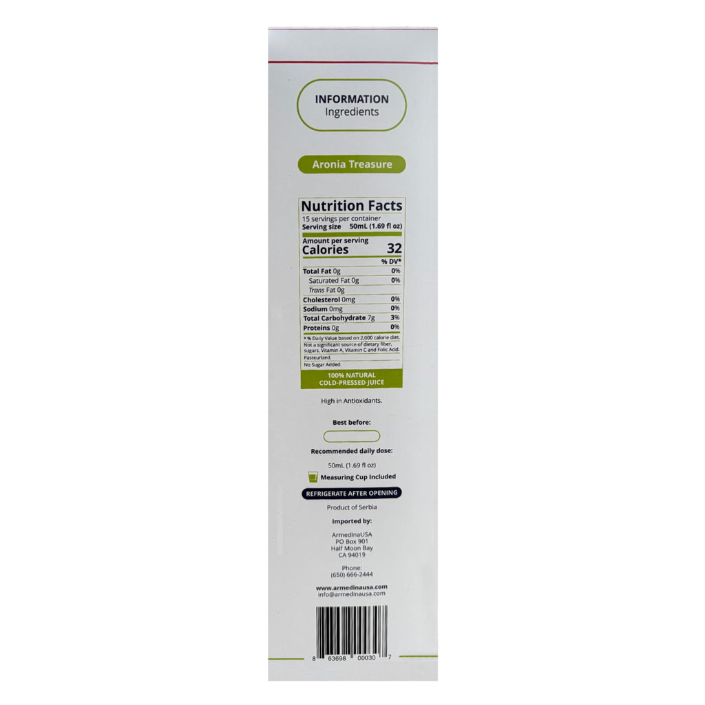 Aronia Treasure 100% Aronia Berry Juice - 2 x 25.36 Fl Oz - image 5