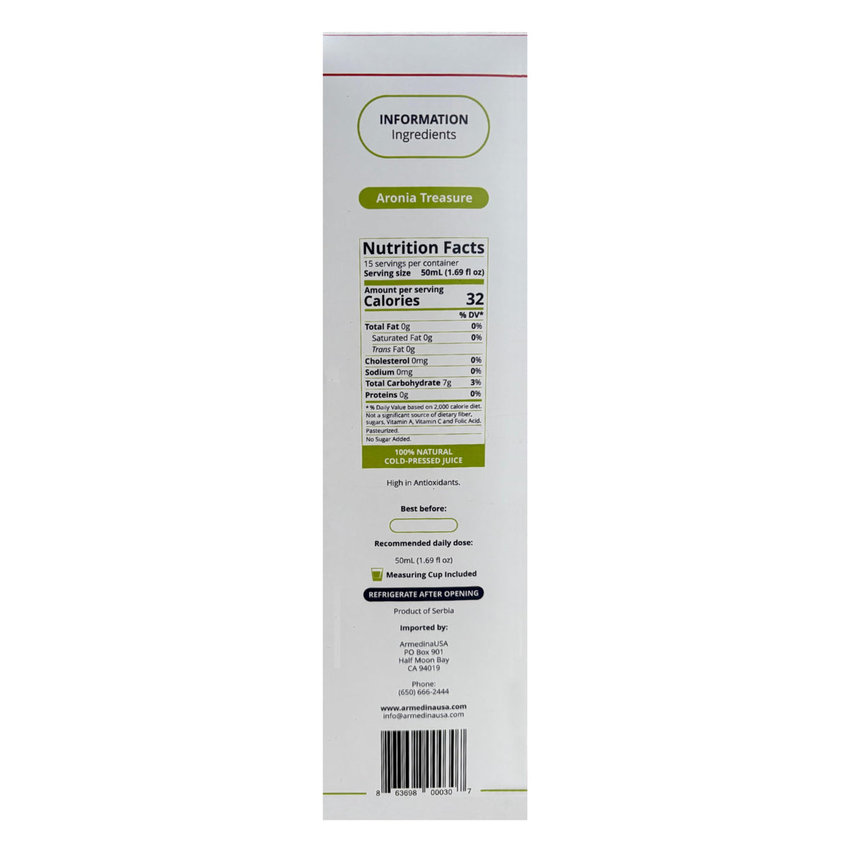 Aronia Treasure 100% Aronia Berry Juice - 2 x 25.36 Fl Oz - image 5