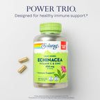 SOLARAY Echinacea with Vitamin C & Zinc Immune Support - 180 Vegetarian Capsules - image 3