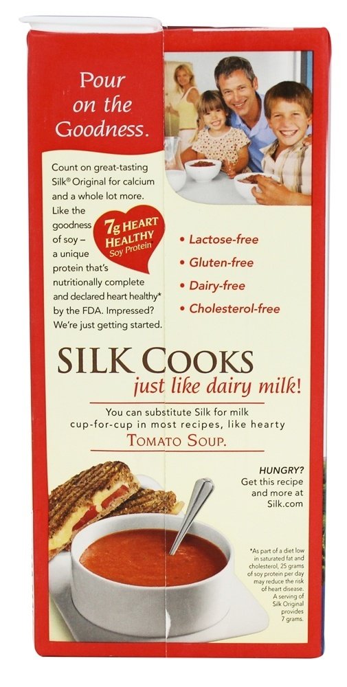 Silk Lactose Free Plain Organic Soymilk - 32 oz - image 3