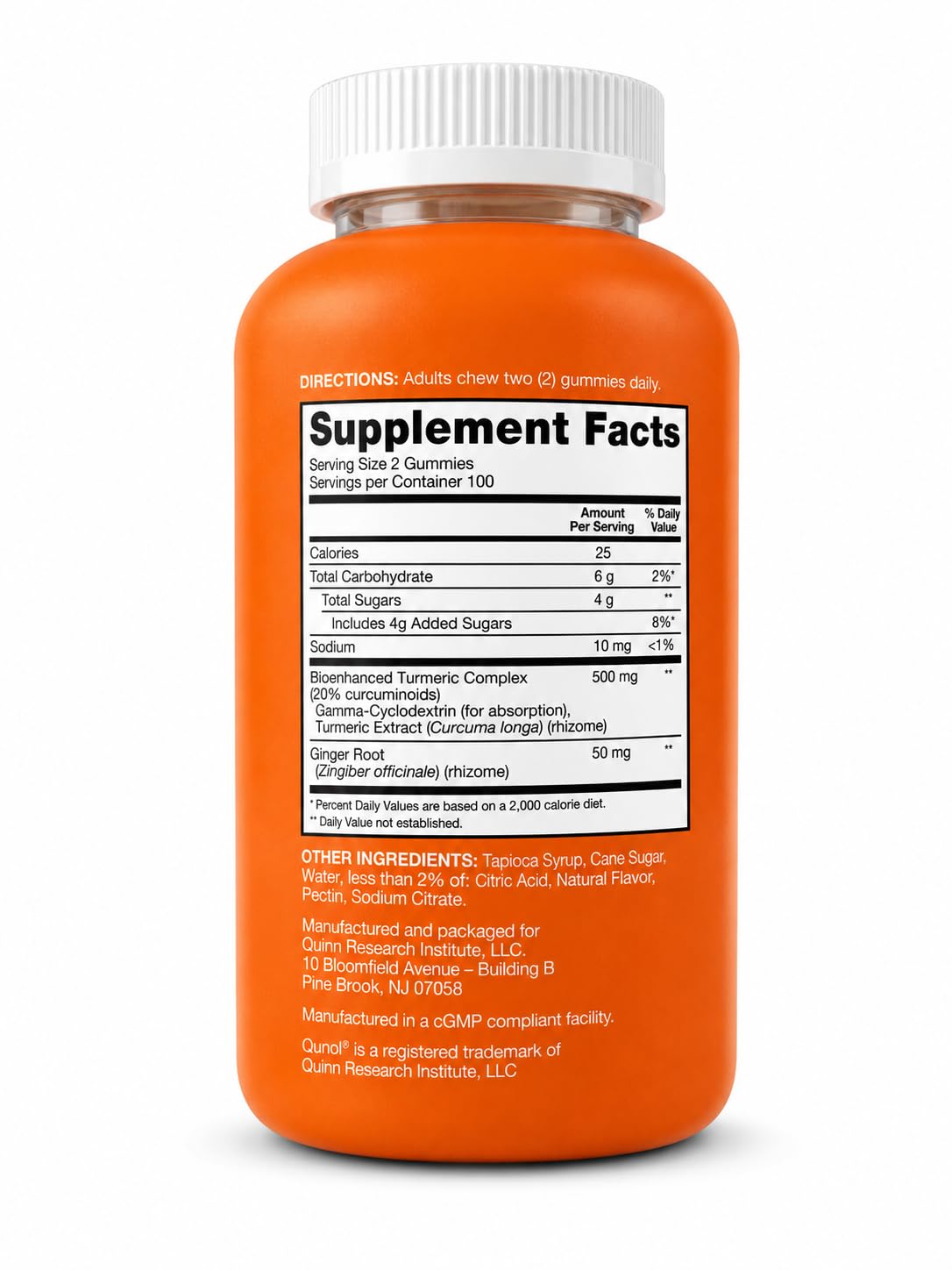 Qunol Turmeric and Ginger Gummies Joint Support - 200 Gummies - image 3