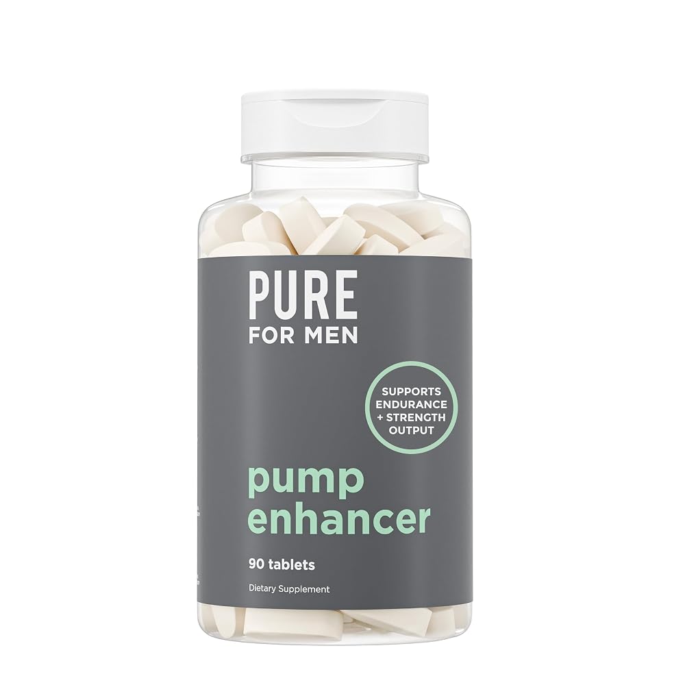 Pure for Men Pump Enhancer Pre-Workout Nitric Oxide Booster - 90 Capsules