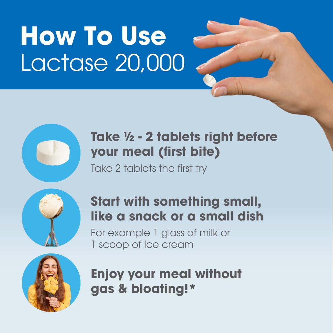 Intoleran Lactase 20,000 Digestive Enzymes - 50 Tablets - image 7