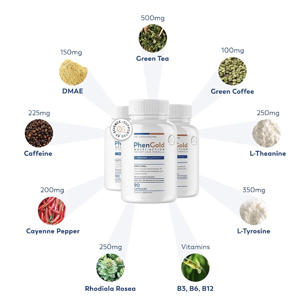 PhenGold Natural Thermogenic Detox Cleanse Pills - 90 Capsules - image 4