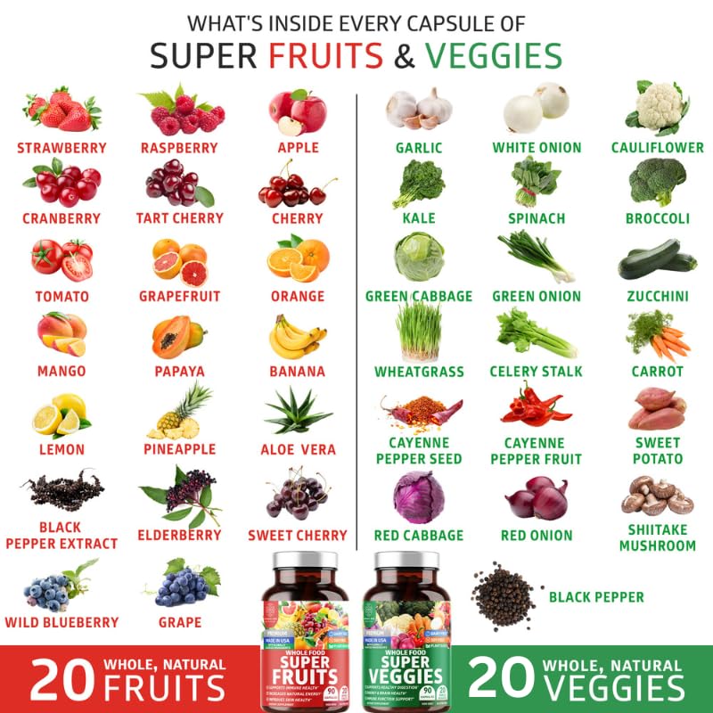 Number One Nutrition Super Fruits & Veggies - 180 Capsules - image 2